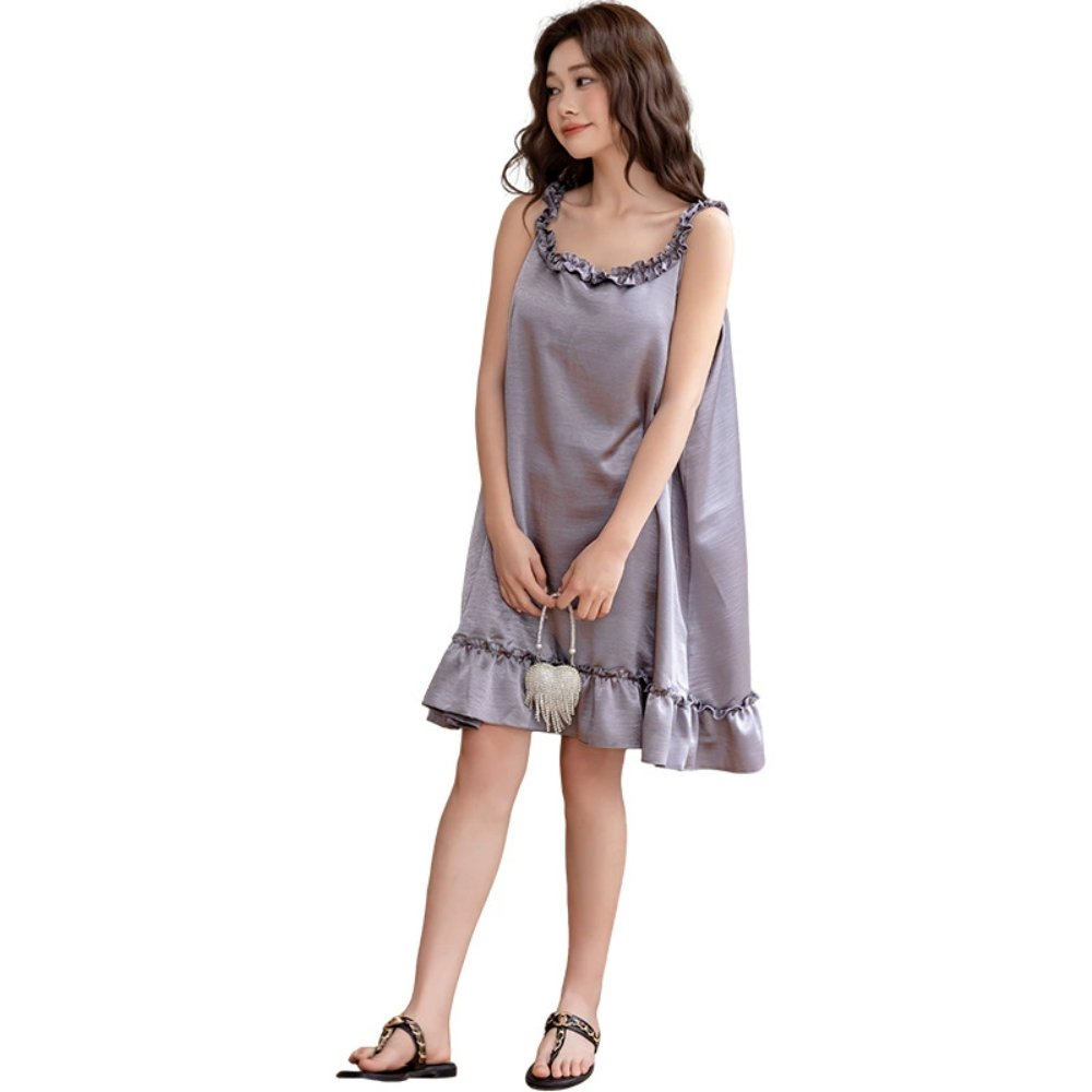 Nightdress Ruffle-trim Camisole Nightdress