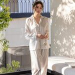 Pajamas Solid-color Long-sleeve Pajama Set