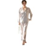 Pajamas Solid-color Long-sleeve Pajama Set