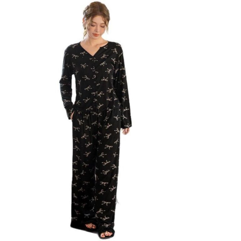 Suit Bowknot Long-sleeve Pajamas