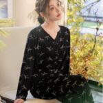 Suit Bowknot Long-sleeve Pajamas