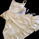 Nightdress Pearl-white Sleeveless Nightdress